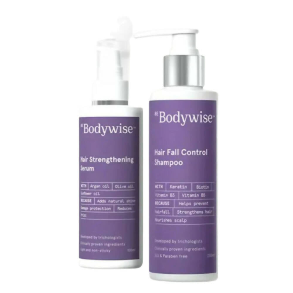 BeBodywise Hair Strengthening Serum and Hair Fall Control Shampoo | Grocsy