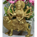 Chahat Premium Living Brass Sherawali Durga | Grocsy