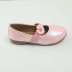 Tiny Bugs Girls Flower Embellished Ballerinas - Pink | Grocsy