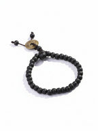 NVR Men Black Beaded Bracelet | Grocsy
