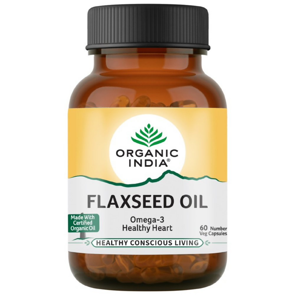 Organic India Flaxseed Oil Capsules | Grocsy