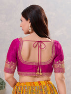 Joban Fashion Women Silk Purple Stitched Blouse | Grocsy