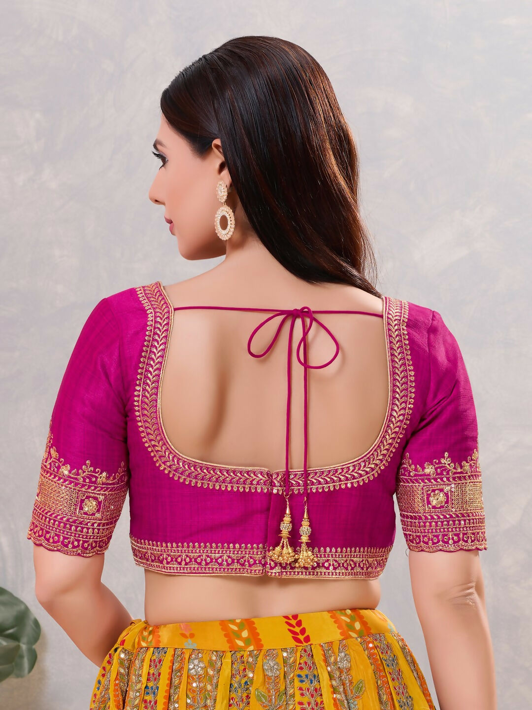 Joban Fashion Women Silk Purple Stitched Blouse | Grocsy