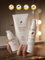 Flawora Set of Golden Glow Face Wash, D-Tan Lotion and 24k Golden Glow Face Serum | Grocsy