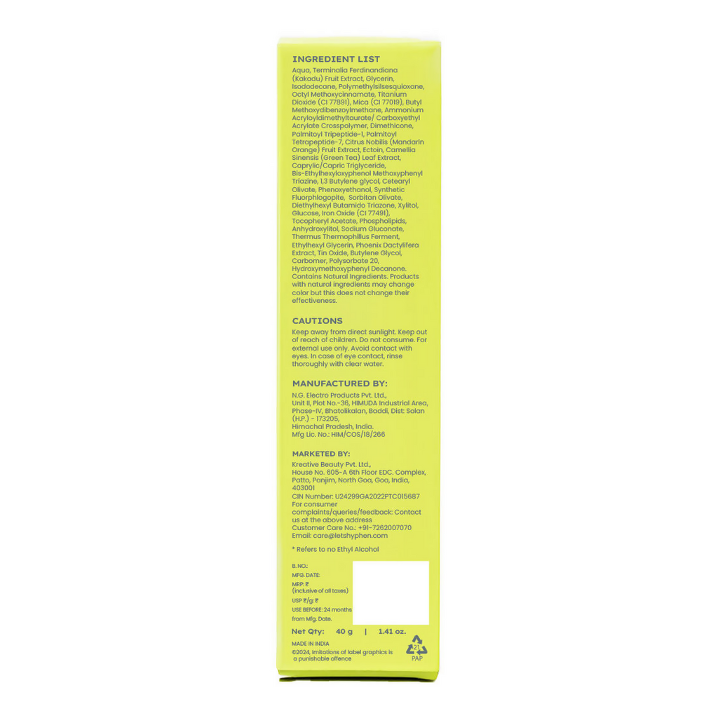 Hyphen Golden Hour Glow Sunscreen SPF 50 PA++++ | Grocsy