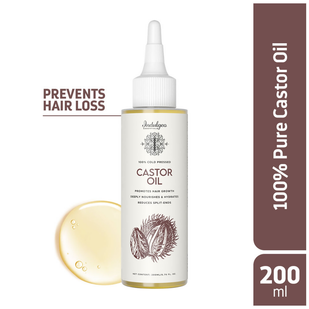 Indulgeo Essentials Cold Pressed Castor Oil For Hair Growth | Grocsy