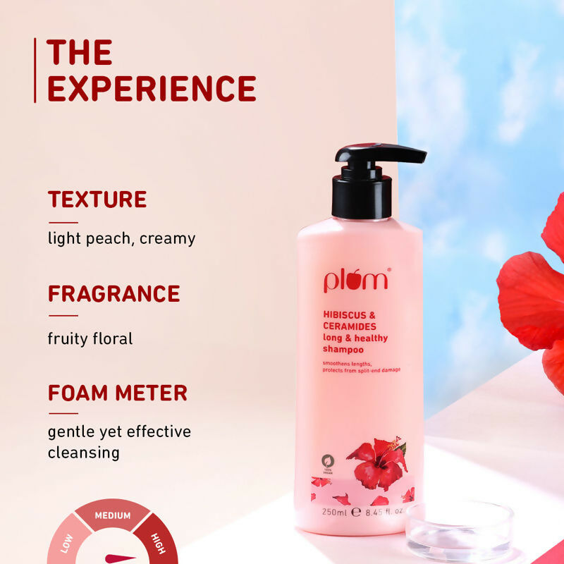 Plum Hibiscus & Ceramides Shampoo For Long, Healthy Hair | Grocsy