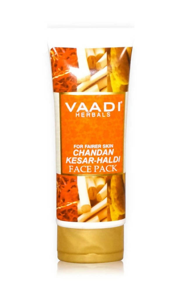 Vaadi Herbals Chandan Kesar Haldi Face Pack | Grocsy
