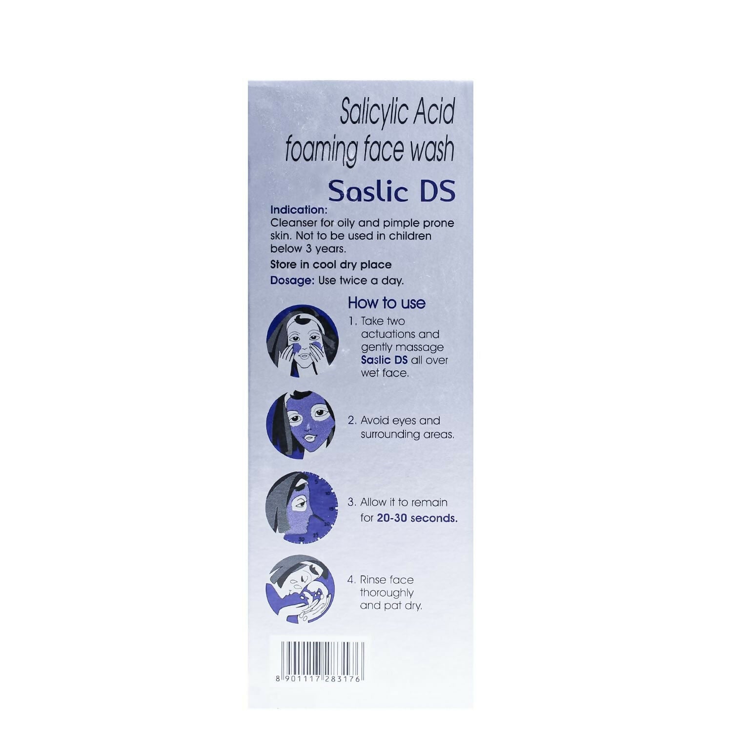 Cipla Saslic DS Foaming Face Wash 2% Salicylic Acid | Grocsy