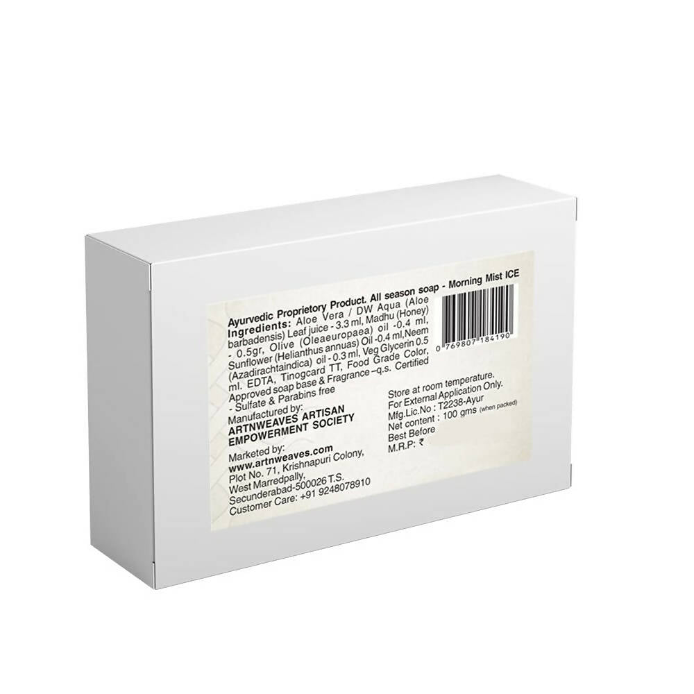 artNweaves Morning Mist Ice Handmade Soap | Grocsy