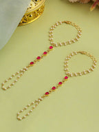 Ruby Raang Gulnaar Pearl Ruby Haath Phool | Grocsy