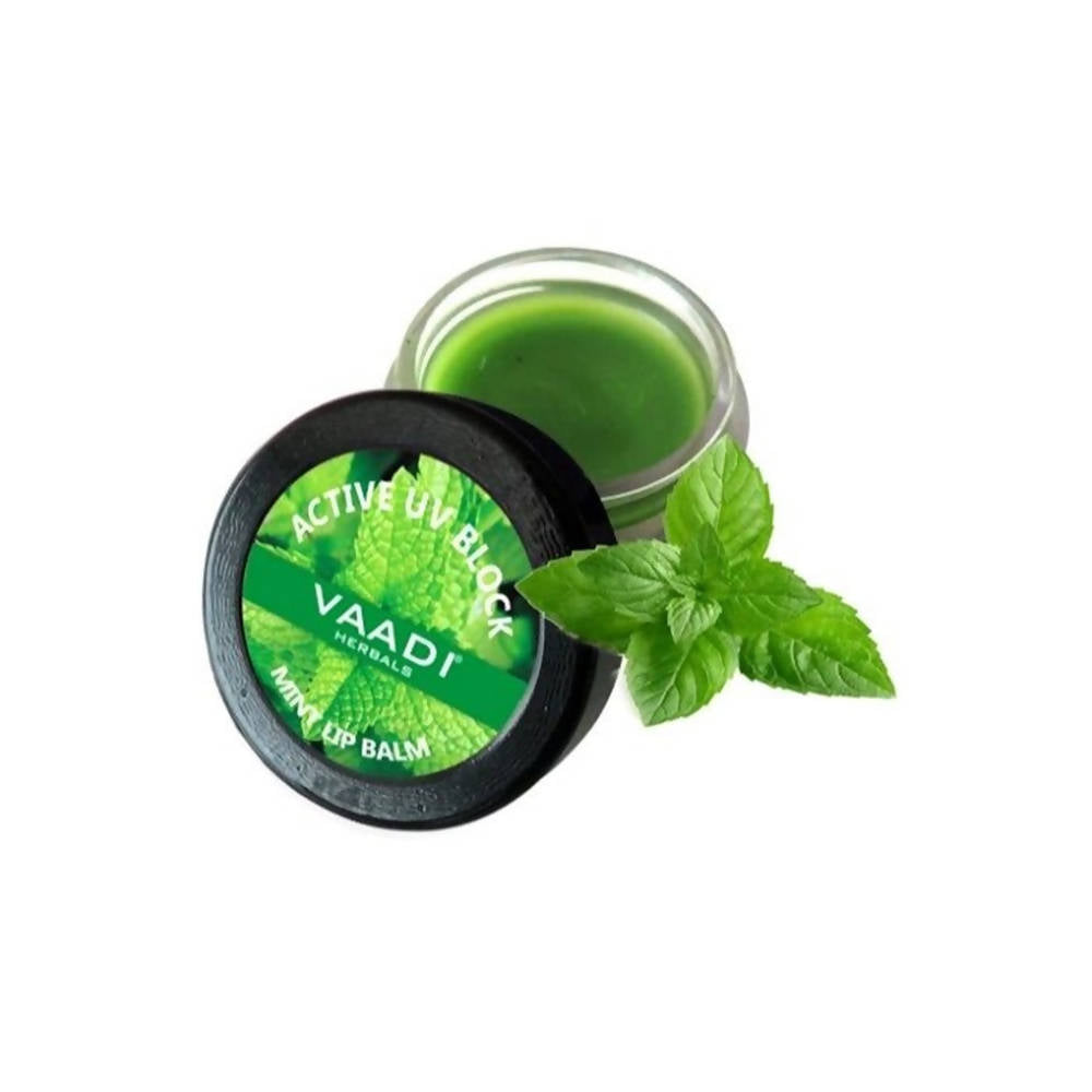 Vaadi Herbals Mint Lip Balm Active UV Block | Grocsy