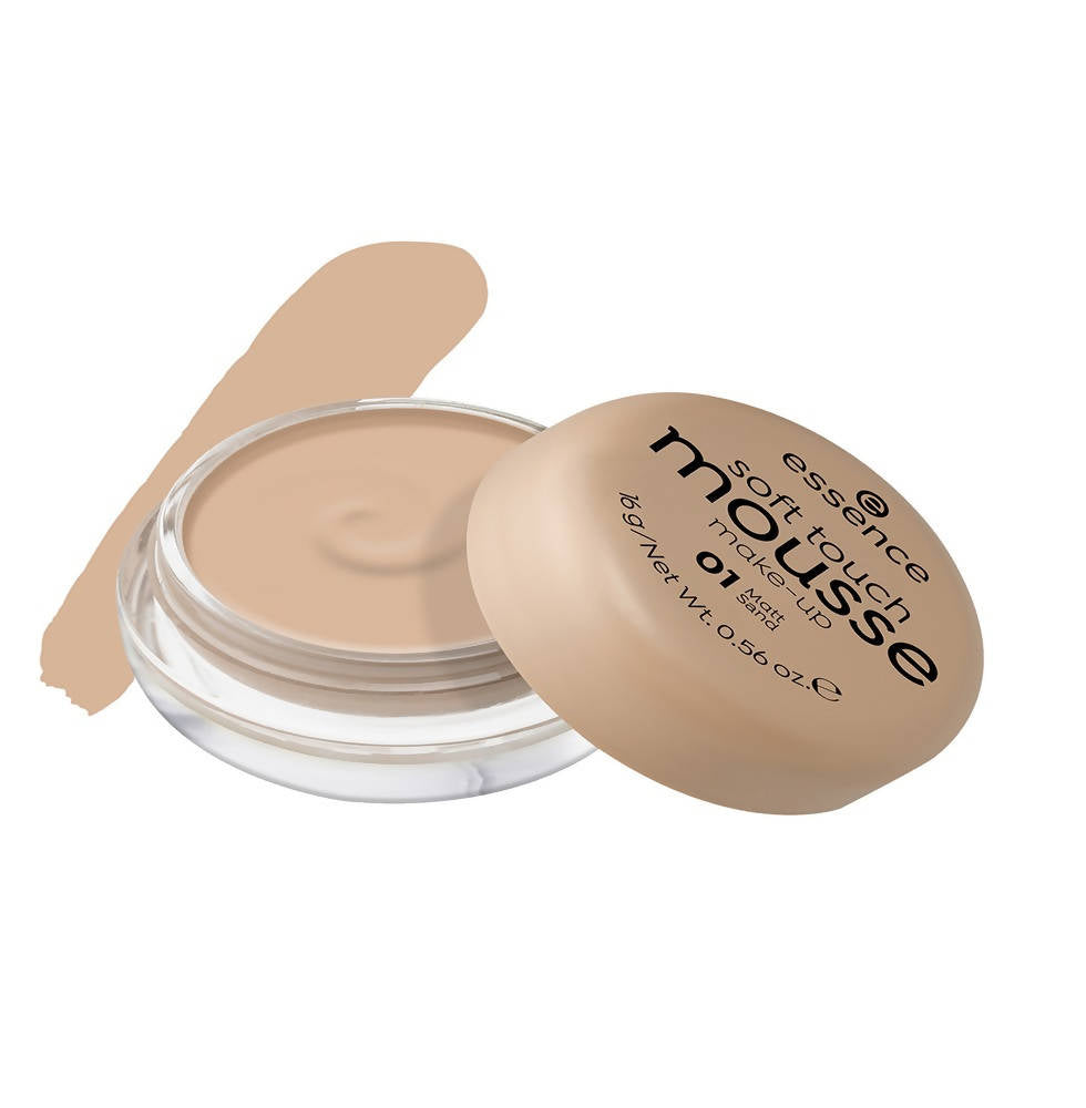 Essence Soft Touch Make-Up Mousse Foundation - Matt Sand 01 | Grocsy