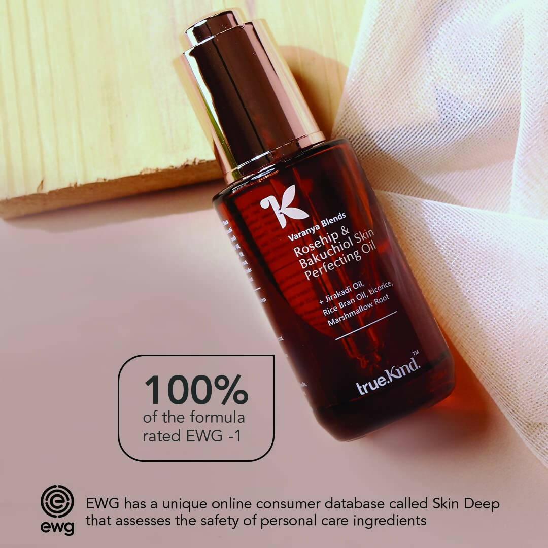 True Kind Varanya Blends Rosehip & Bakuchiol Skin Perfecting Oil | Grocsy
