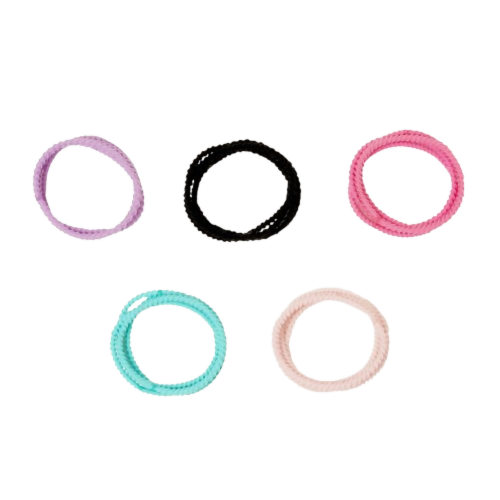 Bronson Professional Elastic Hair Rubber Bands Hair Ties Soft Stretchable Multicolor | Grocsy