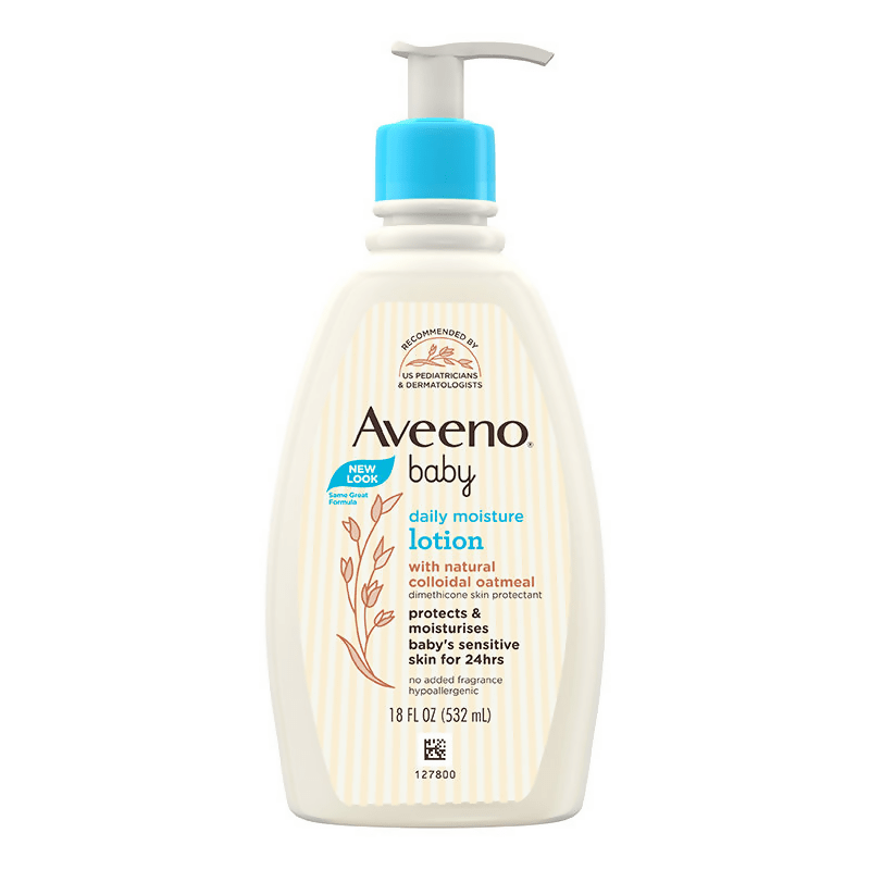 Aveeno Baby Daily Moisture Lotion, Oatmeal Face & Body Moisturizer for Dry, Itchy & Sensitive Skin | Grocsy
