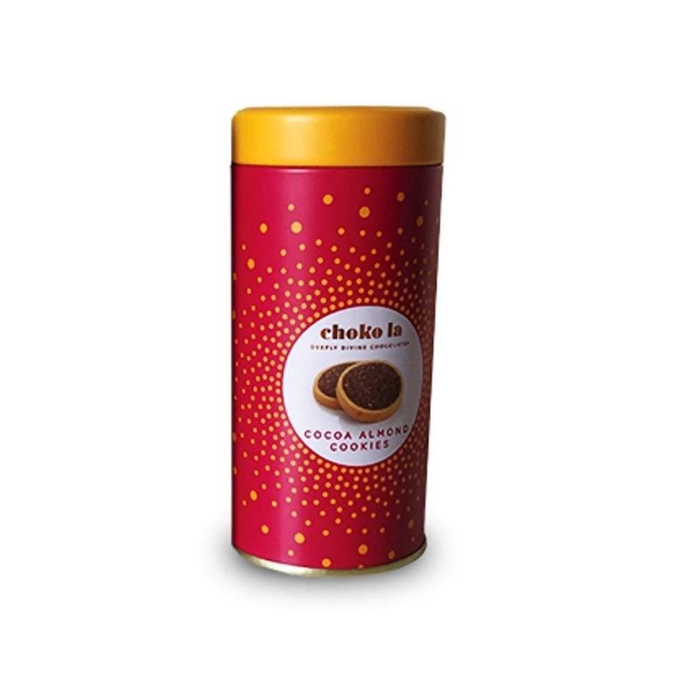 Choko La Egg less Cookies Gifting Hamper Cocoa Almond, Chocochip Tin Set | Grocsy