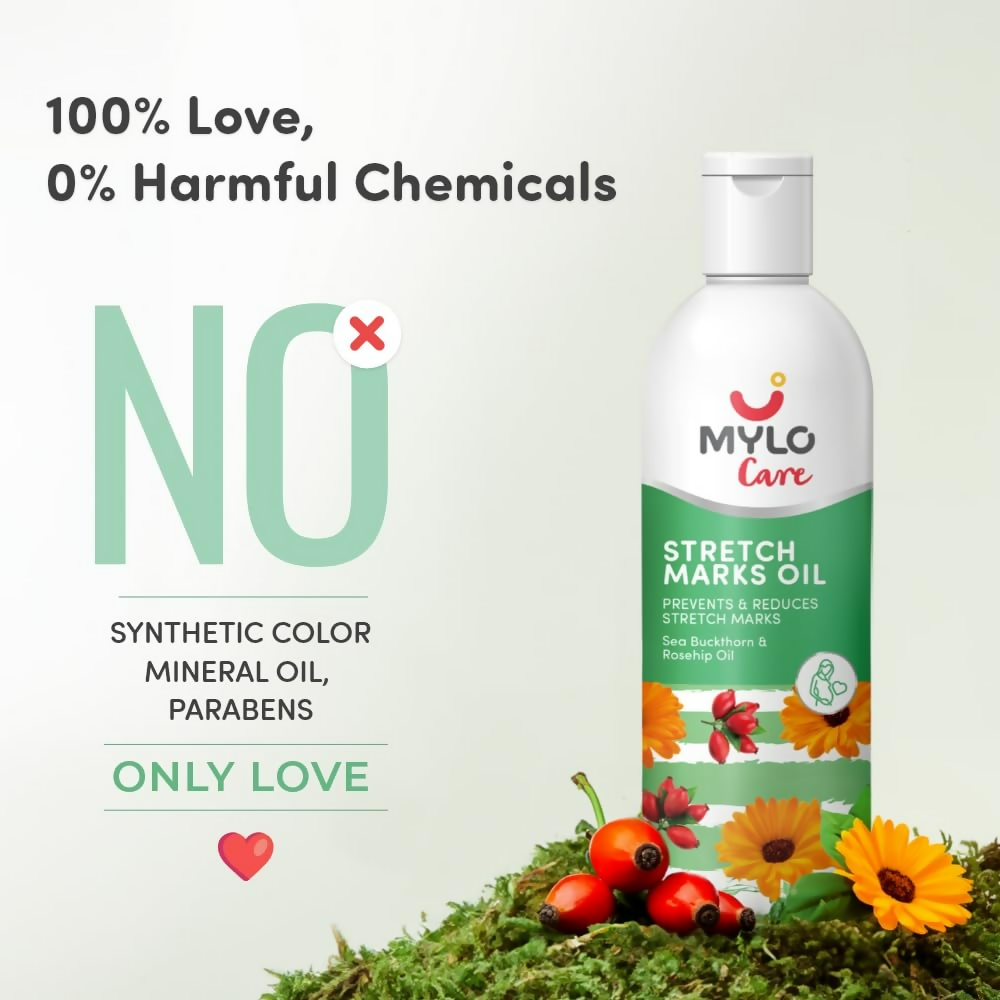 Mylo Care Stretch Marks Oil - with Sea Buckthorn | Grocsy