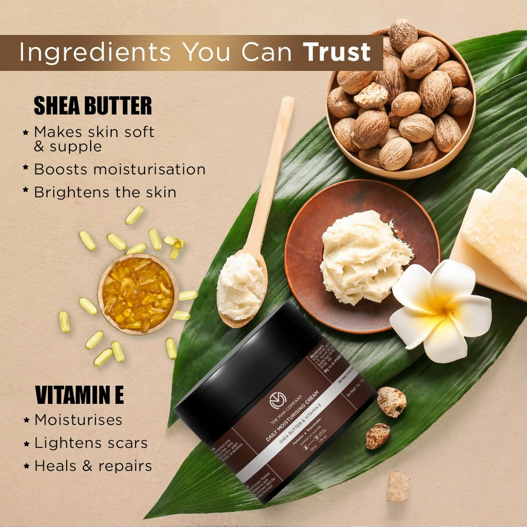 The Man Company Non-Sticky Daily Moisturizing Cream For Dry Skin | Grocsy