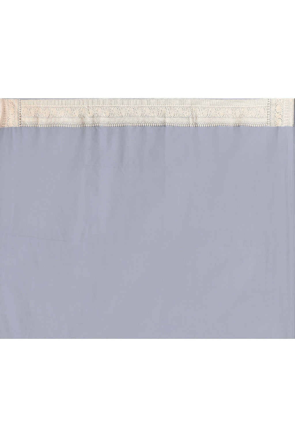 Joban Fashion Silver Grey Pure Katan Pure Handloom Banarasi Silk Saree | Grocsy