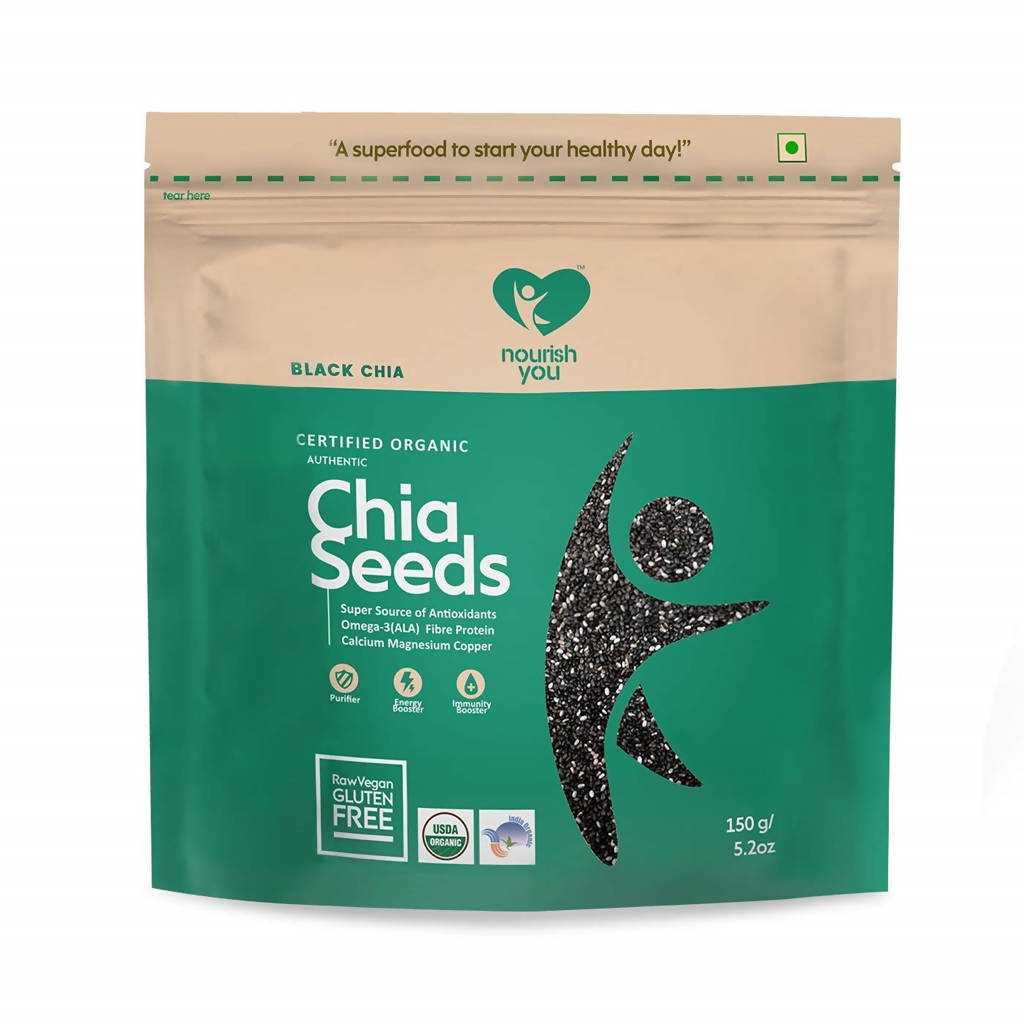 Nourish You Organic Black Chia Seeds | Grocsy
