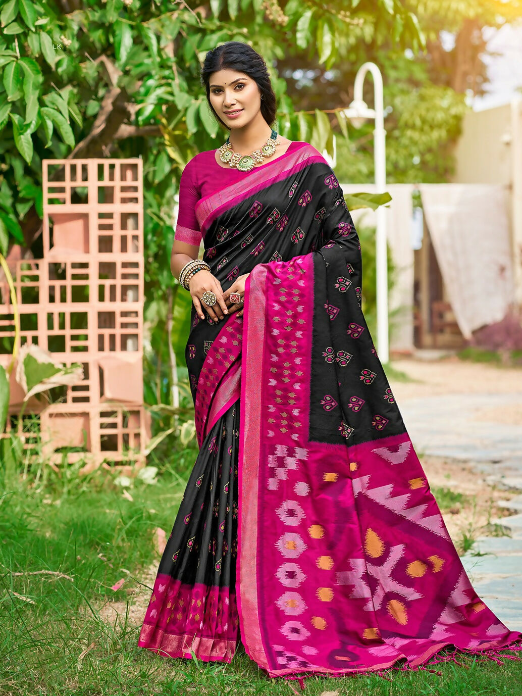 Shree Shyam Fashion Blue Soft Silk Saree | Grocsy