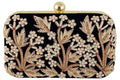 Jaishri Handicrafts Pearl Floral Clutch Carbon Black | Grocsy