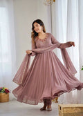 Teeya Creation Womens New Fancy Fox Georgette Heavy Quality Fabric With Handwork Gown Set | Grocsy