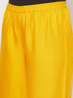 Aniyah Mustard Color Rayon Flared Slip-On Palazzo | Grocsy
