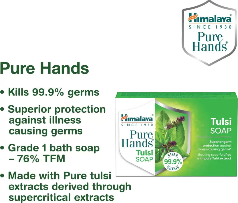 Himalaya Herbals Pure Hands Tulsi Soap | Grocsy