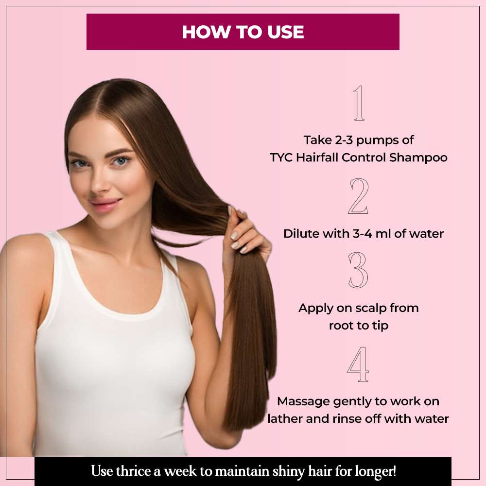 TYC Hair Fall Control Shampoo - Keratin + Bhringraj | Grocsy