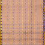 Exclusive Collection 100% Pure Cotton Light Biege Tant Saree With Hand Weaving Work | Grocsy