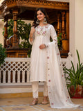 Pramukh Fab White Color Viscose Mango Silk Kurta Set | Grocsy