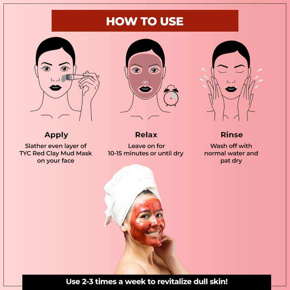 TYC Red Clay Face Mask | Grocsy