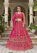 Monjolika Fashion Rani Pink Butterfly Net Embroidered Work Stunning Lehenga For Wedding Season | Grocsy