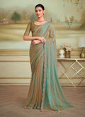 Monjolika Fashion Multicolor Blossom Georgette Embroidered Border Party Trendy Saree | Grocsy