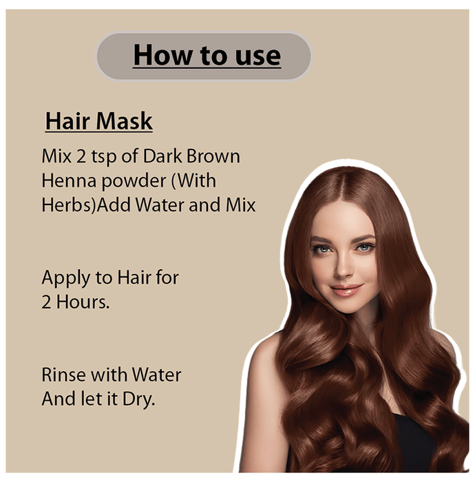 Minature Dark Brown Henna Powder Enriched with Herbs | Grocsy