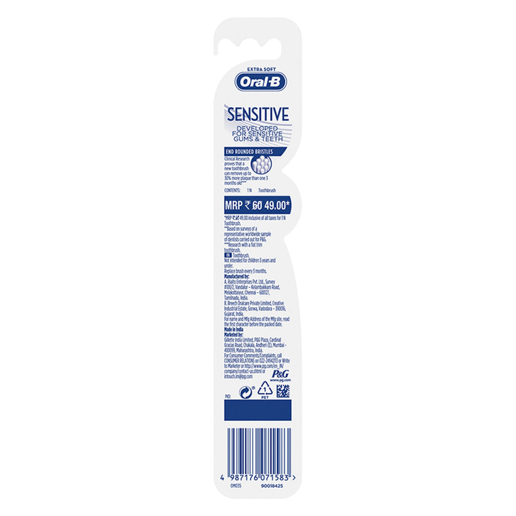Oral-B Sensitive Teeth & Gums Pro Clean Extra Soft Toothbrush | Grocsy