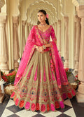 Monjolika Fashion Readymade Lehenga Choli Heavy Work Embroidered Silk In Olive Green | Grocsy