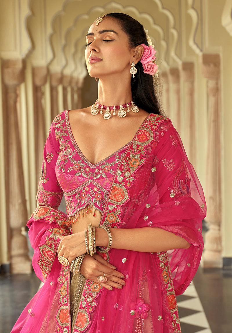 Monjolika Fashion Readymade Lehenga Choli Heavy Work Embroidered Silk In Olive Green | Grocsy