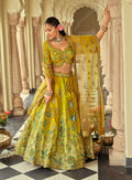 Monjolika Fashion Readymade Lehenga Choli Heavy Work Embroidered Silk In Lemon | Grocsy