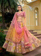 Monjolika Fashion Multicolor Designer Embroidered Work Fancy Silk Wedding Lehenga Choli | Grocsy