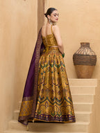 Monjolika Fashion Thread Work Jacquard Silk In Yellow Lehenga Choli | Grocsy