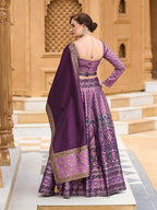 Monjolika Fashion Lavender Kanjivaram Jacquard Designer Lehenga Choli For Ceremonial | Grocsy