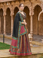 Monjolika Fashion Multi Color Jacquard Designer Lehenga Choli For Festival | Grocsy