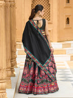 Monjolika Fashion Charming Black Color Jacquard Lehenga Choli With Dupatta | Grocsy