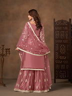 Monjolika Fashion Net Embroidered Onion Pink Salwar Kameez | Grocsy