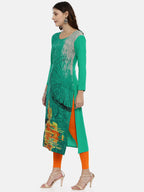 Souchii Women Green Printed Kurta | Grocsy