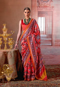 Monjolika Fashion Multicolor Silk Blend Patola Print Saree for Wedding & Festive Wear | Grocsy
