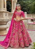 Monjolika Fashion Rani Pink Khatli Embroidered Silk Blend Bridal Lehenga Choli | Grocsy